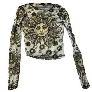 Urban Outfitters Sun Mesh Long Sleeve Small